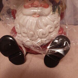 ***FINAL SALE***Fitz and Floyd Christmas Santa Pillar Holder in Box NIB
